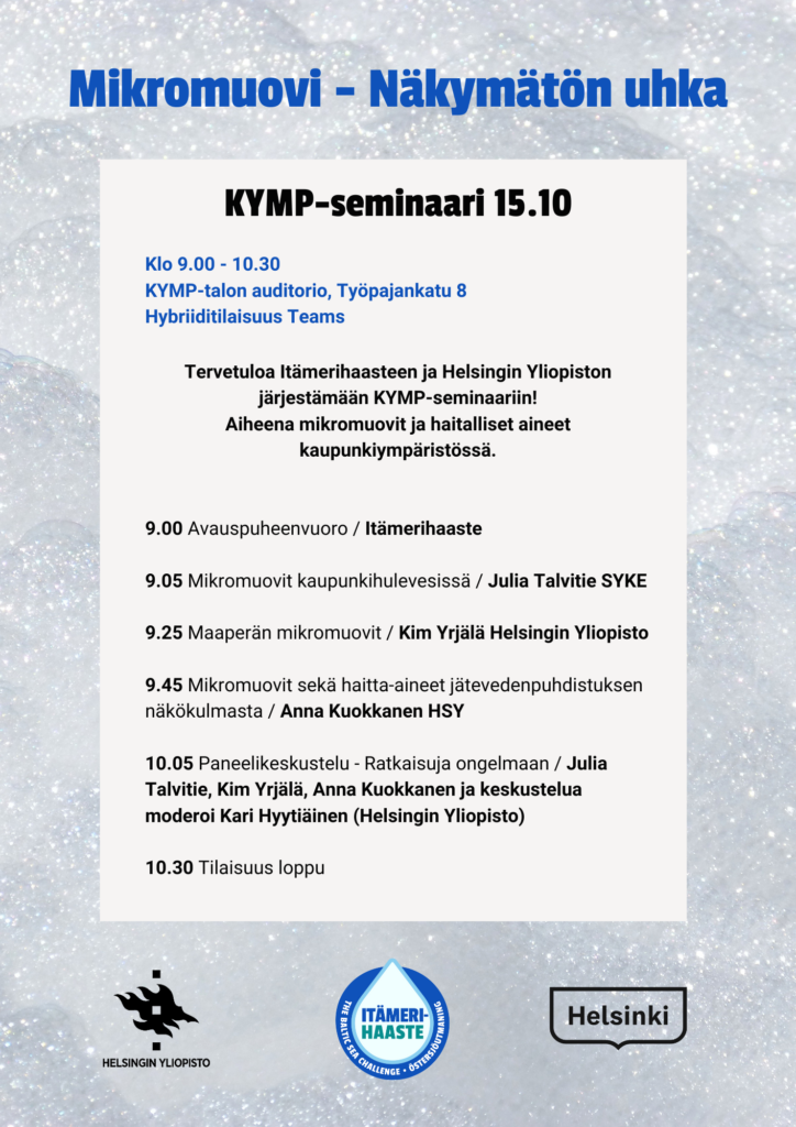 KYMP-seminaari 15.10. klo 9-10.30. 